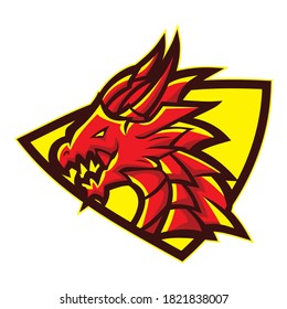 Roter Head Dragon E Sport Logo