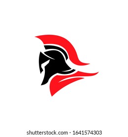 Red Head Gladiator Spartan Logo Icon Stock Vector (Royalty Free ...