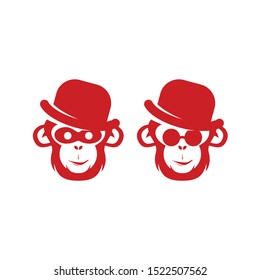 Red head monkey cool icon