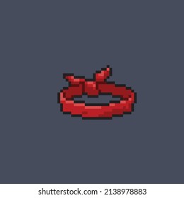 red headband in pixel style