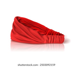 Red headdress. Red headband. Vector illustration.