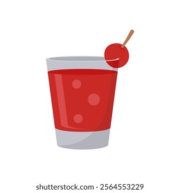 Red Headed Slut, Cocktails Vector illustration, Isolated