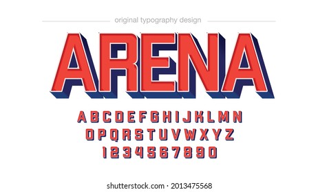 Red headline 3D Bold typography design