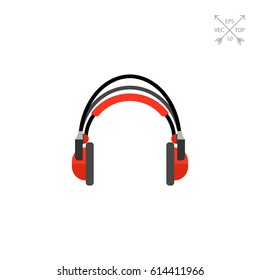 Red headphones icon