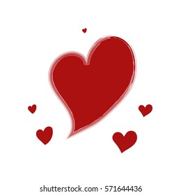 Similar Images, Stock Photos & Vectors of two glossy red hearts ...