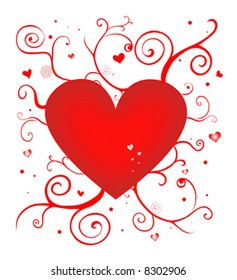 Red Heart Stock Vector (Royalty Free) 8302906 | Shutterstock