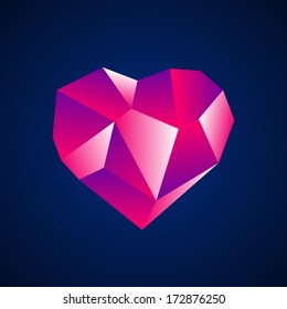 Red heart abstract