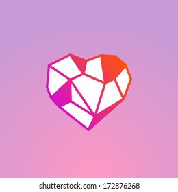 Red heart abstract
