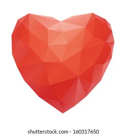 Red heart abstract isolated on a white backgrounds