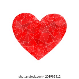 Red heart abstract isolated on a white backgrounds