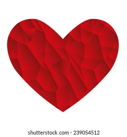 Red heart abstract isolated on a white backgrounds