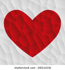 Red heart abstract isolated on a white backgrounds