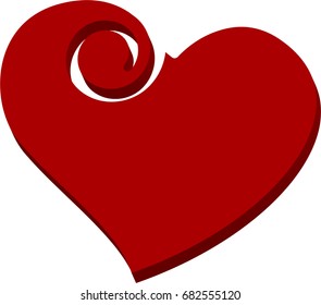 Red Heart Abstract Logo Vector