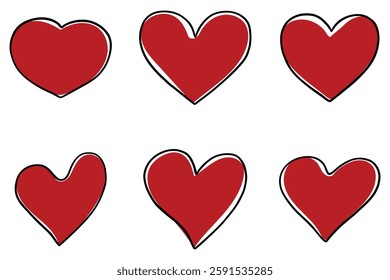 A red heart with abstract, overlapping lines set