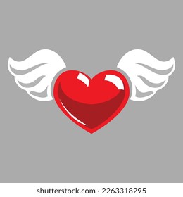 red heart with arrow gloss