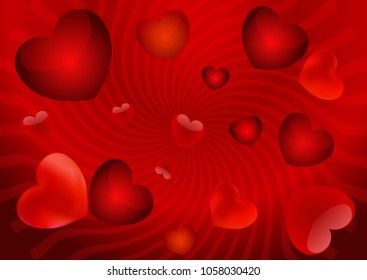 red heart background