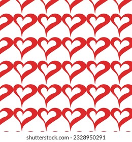 Red heart background, illustration, vetor