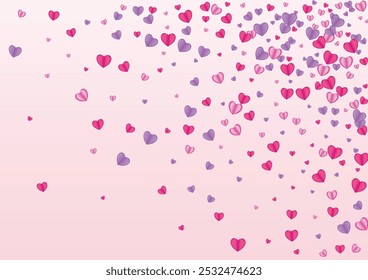 Red Heart Background Pink Vector. Gift Texture Confetti. Pinkish Wedding Frame. Fond Confetti Cut Backdrop. Violet Happy Pattern.