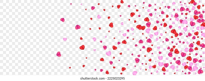 Vector transparente de fondo del corazón rojo. Diseño de Confetti. Textura de elemento violeta. Ilustración De Pancarta De Confetti Rosa. Marco tierno de luna de miel.