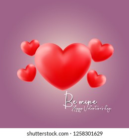 red heart background. valentine's day