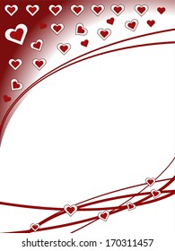 red heart background vector illustration