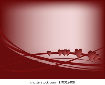 red heart background vector illustration