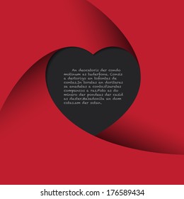 Red Heart Background.Illustration eps10