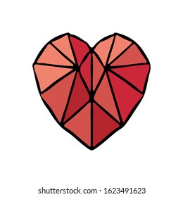 Red Heart Black Outline Vector Drawing Stock Vector (Royalty Free ...