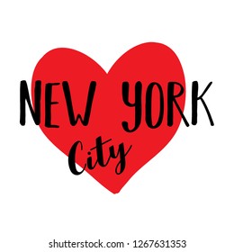 red heart black text young tee illustration art vector 