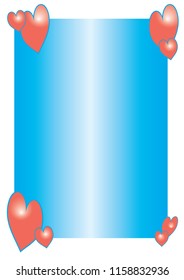 red heart with blue background style abstract vector eps 10