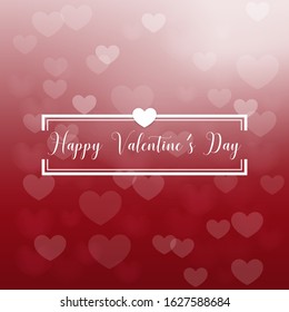Red heart bokeh valentine background