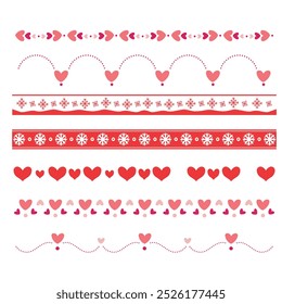 vermelho Coração borda quadro vetor mão desenhada 