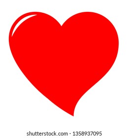 Red Heart Border Isolated on White Background. Love & Passion Concept. Vector Illustration EPS10_11