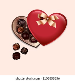 Red Heart Box of chocolate gifts.