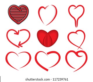 Red heart collection