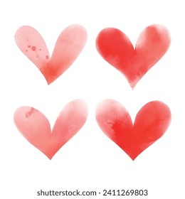 Red heart collection vector valentine's day edition.
