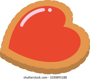 Red heart cookie