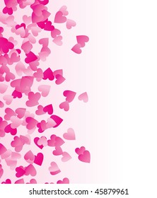 red heart corner vector illustration