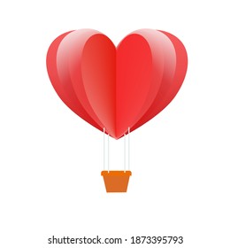 Red heart for decorations of background vector design Valentine’s Day and sweet.
