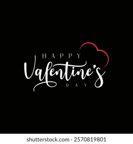 Red heart design with Happy Valentines Day text is perfect for greeting cards, social media posts, or Valentines Day advertisements.