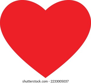 red heart design icon flat