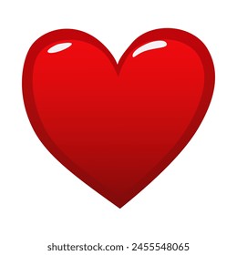 Red heart. Design icon heart symbol love. Vector illustration