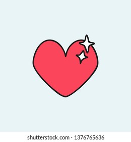 Icono de diseño de corazón rojo