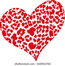 red heart design icon Vector illustration