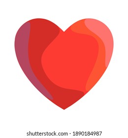red heart design icon,vector, White background.