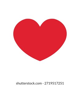 Icono de Vector de diseño de corazón rojo aislado sobre fondo blanco. Eps 10
