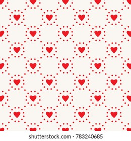 Red Heart doodle background illustration, Valentine