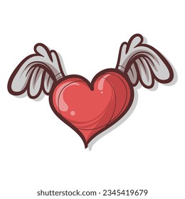 Doodle de corazón rojo editable fondo libre imagen vectorial