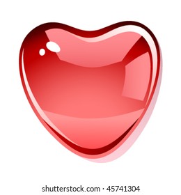 Corazón Rojo. Editable. Sin malla