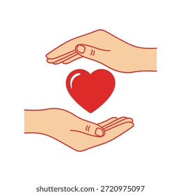 Vector de Ilustración vectorial de anillo de compromiso de corazón rojo